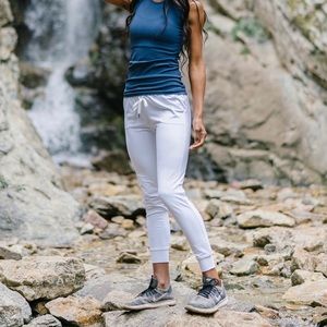 White Unwind Joggers